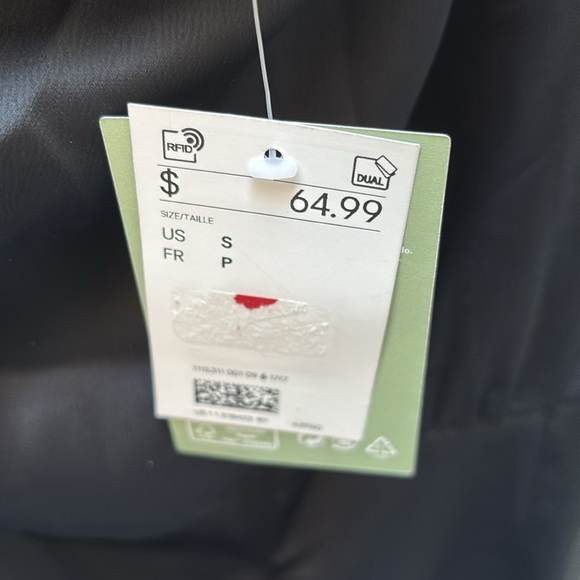 H&M Black Satin One-Shoulder Rhinestone Jumpsuit Small NWT - Picture 7 of 9